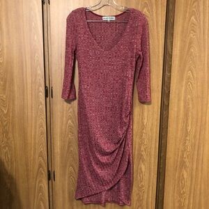 Almost Famous Red Midi Sweater Dress